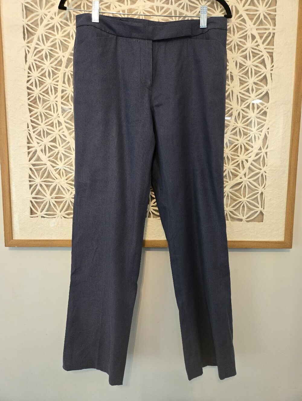 Brooks Brothers Lucia Fit Linen Blend Pants Blue Women's Size 4 Lightweight